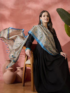 InWeave Black Sweetheart Kurta With Dupatta