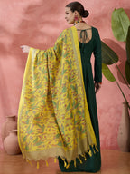 InWeave Green Sweetheart Kurta With Dupatta