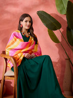 InWeave Green Sweetheart Kurta With Dupatta