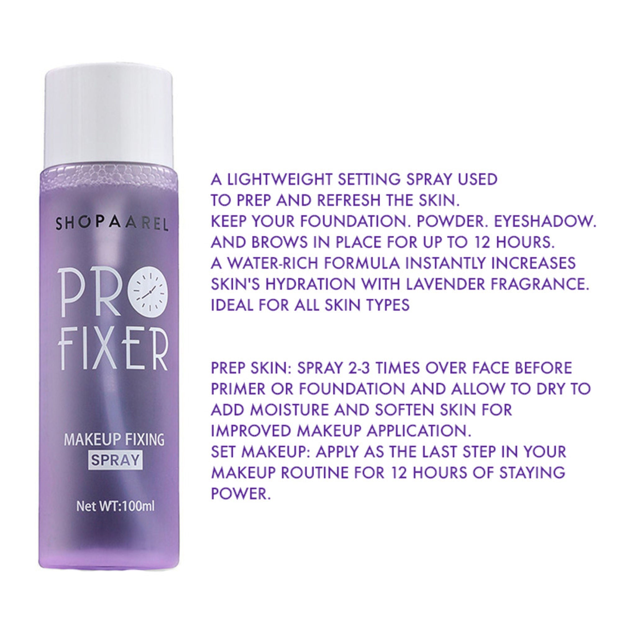Shopaarel Pro Fixer Makeup Fixing Spray