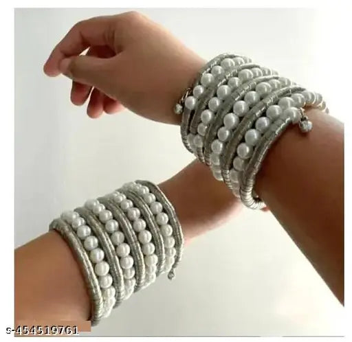 Tehzeeb Creations Women's Latest Spiral Pearl Bracelet - Distacart