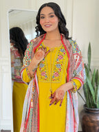 The52 Beautiful Women's Thread work Viscose Fabric Straight Kurta, Pant and Dupatta Set - Distacart