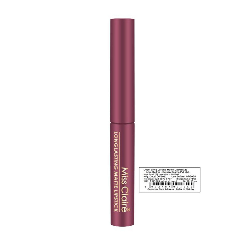 Miss Claire Long Lasting Matte Lipstick - 21 Sherbet Pink - Distacart