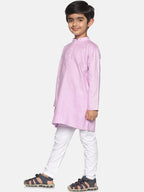 Sethukrishna Boys Purple Pure Cotton Kurta with Pyjamas