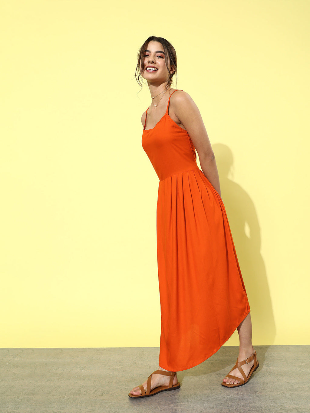 InWeave Orange - Multi Printed Organza Cape Set - Distacart