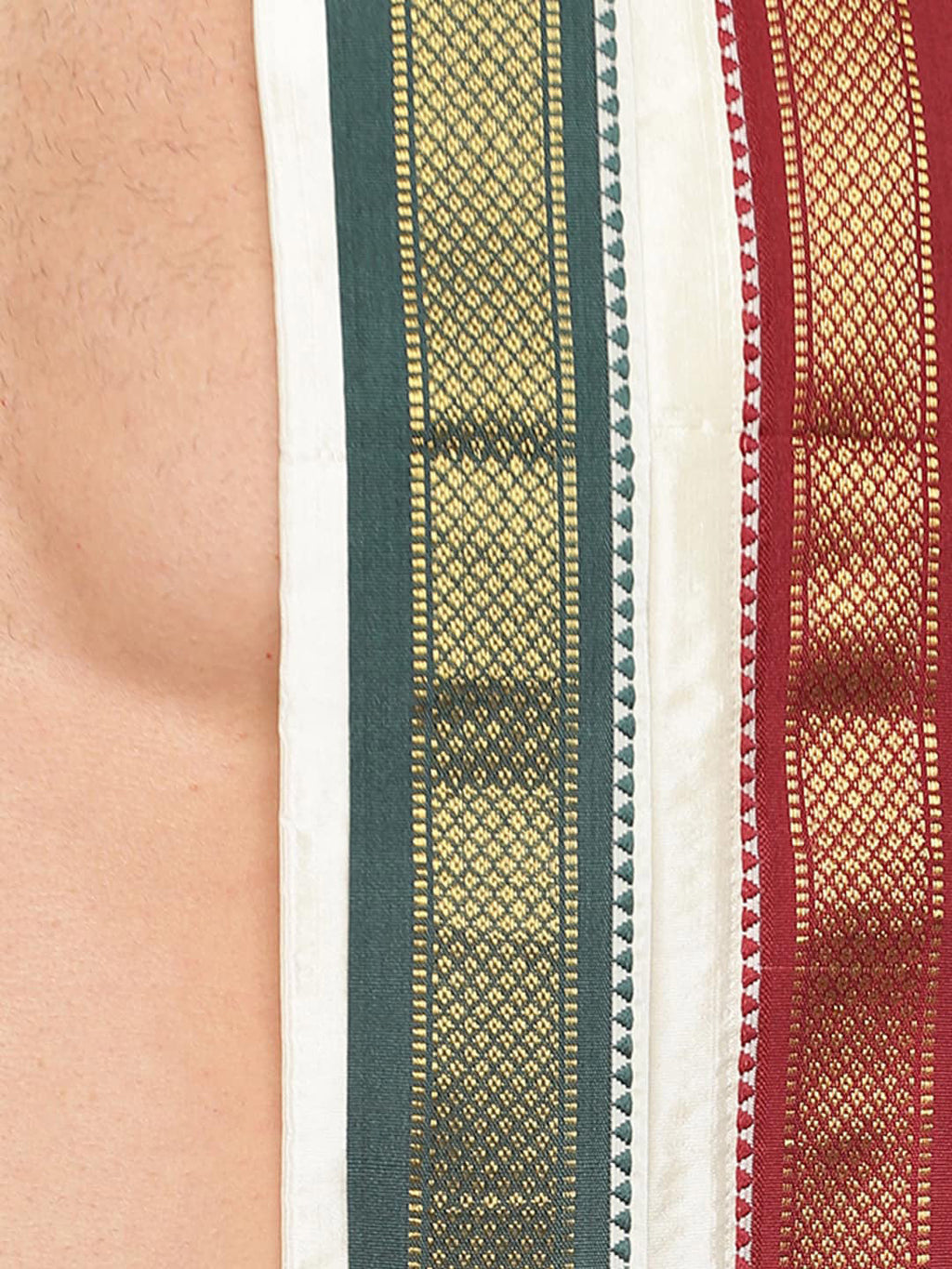 Sethukrishna Men Cream Coloured Solid Dhoti Pant With Angavastram - Distacart