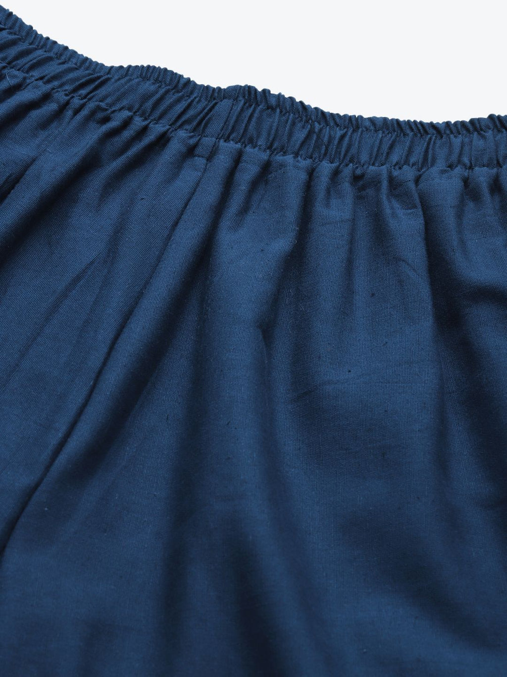 TAG 7 Women Navy Blue Hem Design Straight Palazzos