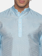 Sethukrishna Men Blue Kurta with Pyjama - Distacart