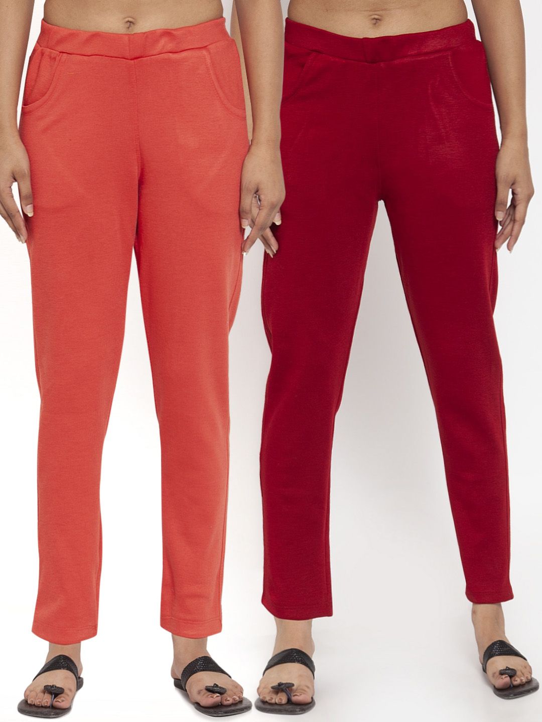 TAG 7 Women Pack of 2 Wool Blend Ankle-Length Acrylic Leggings Pants