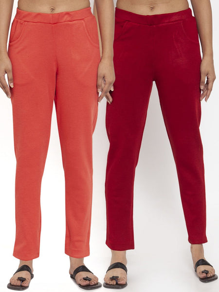 TAG 7 Women Pack of 2 Wool Blend Ankle-Length Acrylic Leggings Pants