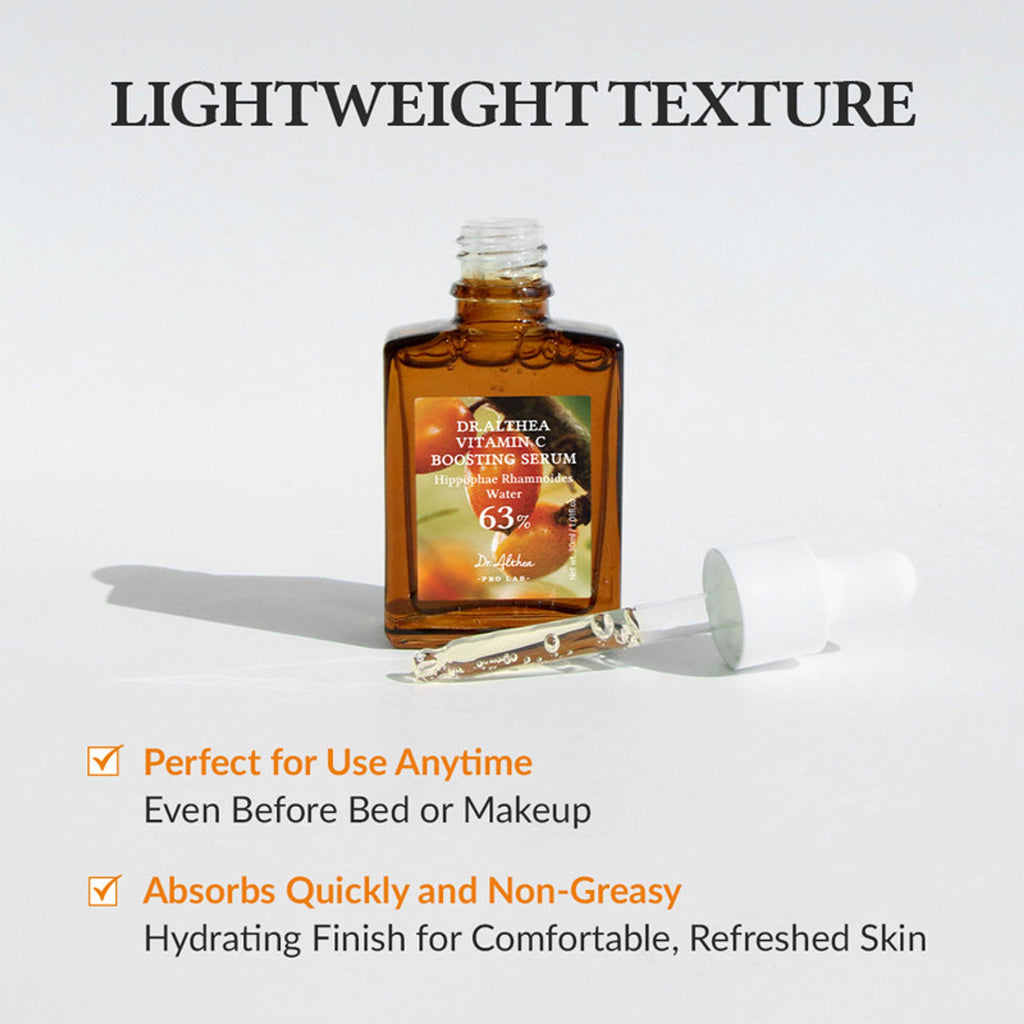 Dr.Althea Vitamin C Boosting Serum with Sea Buckthorn: Antioxidant Brightening Serum for Dull Skin