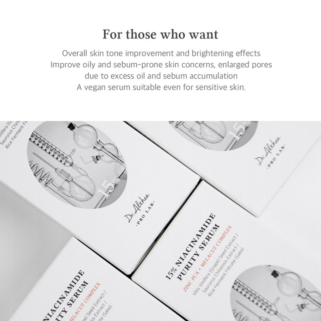 Dr.Althea 15% Niacinamide Purity Serum: High-Potency Serum for Oil Control & Pores