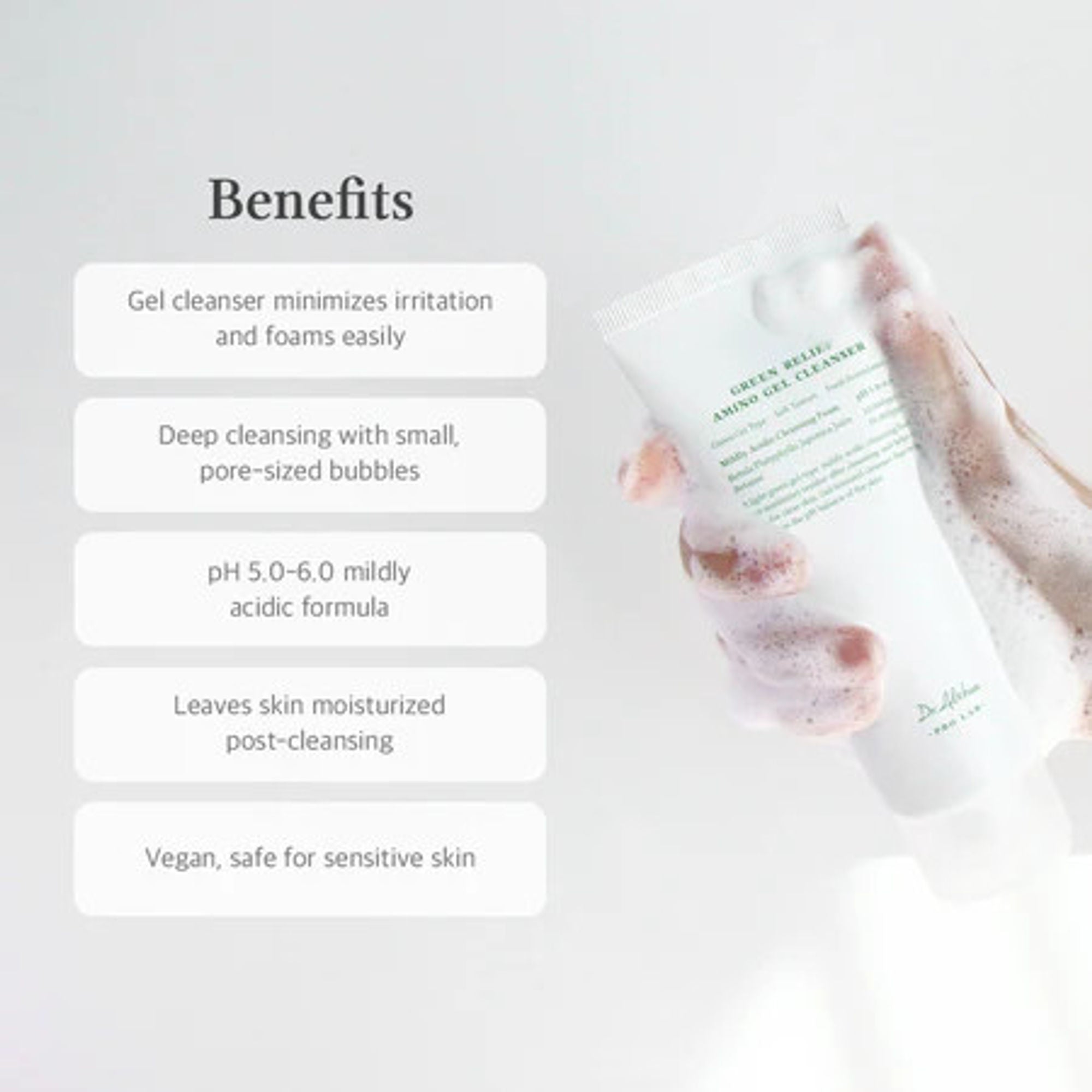 Dr.Althea Green Relief Amino Gel Cleanser: Gentle Soothing Face Wash for Irritated Skin