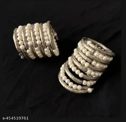 Tehzeeb Creations Women's Latest Spiral Pearl Bracelet - Distacart