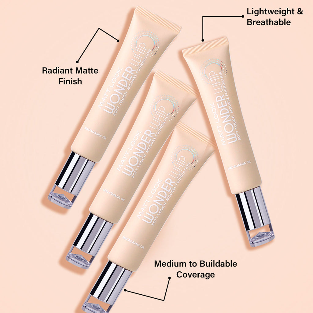 Matt Look Wonder Whip Soft Touch Mousse Foundation - Beige