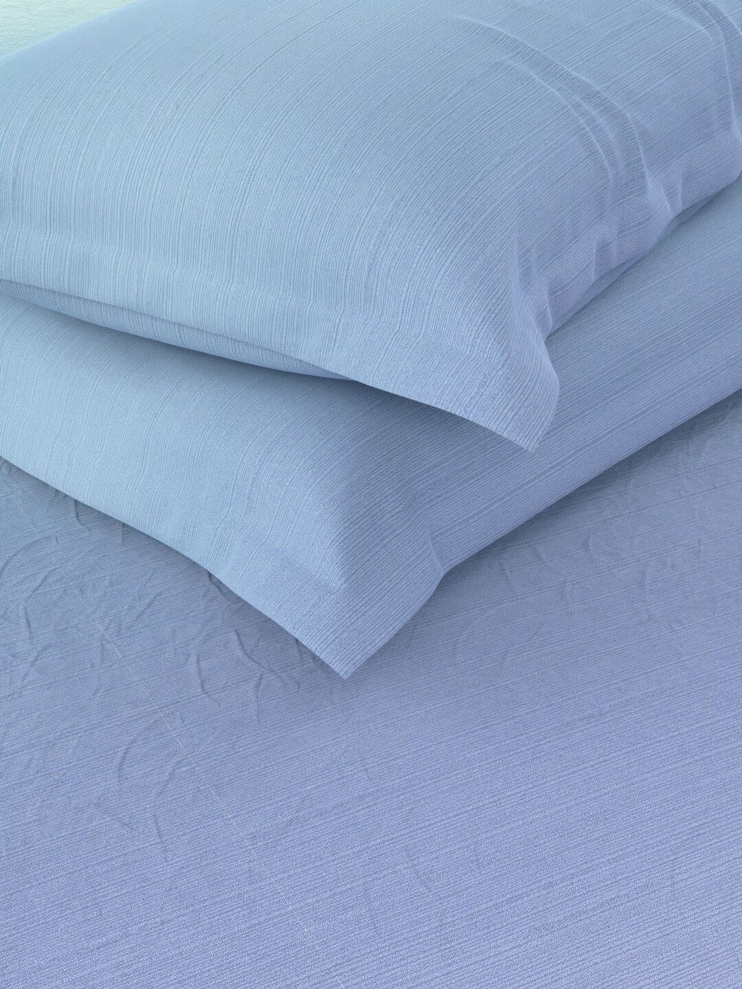 Nautica Bradford Green & Blue 160 TC Pure Cotton King Bedsheet & 2 Pillow Covers