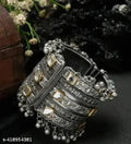 Tehzeeb Creations Women's Oxidised Afghani Style Bangle (Kadha) With Ghungroo - Distacart