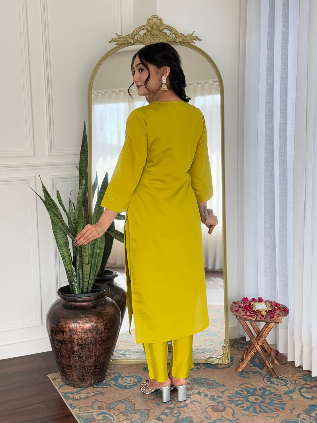The52 Beautiful Embroidery Work with Viscose Fabric Straight Kurta, Pant and Dupatta Set - Distacart