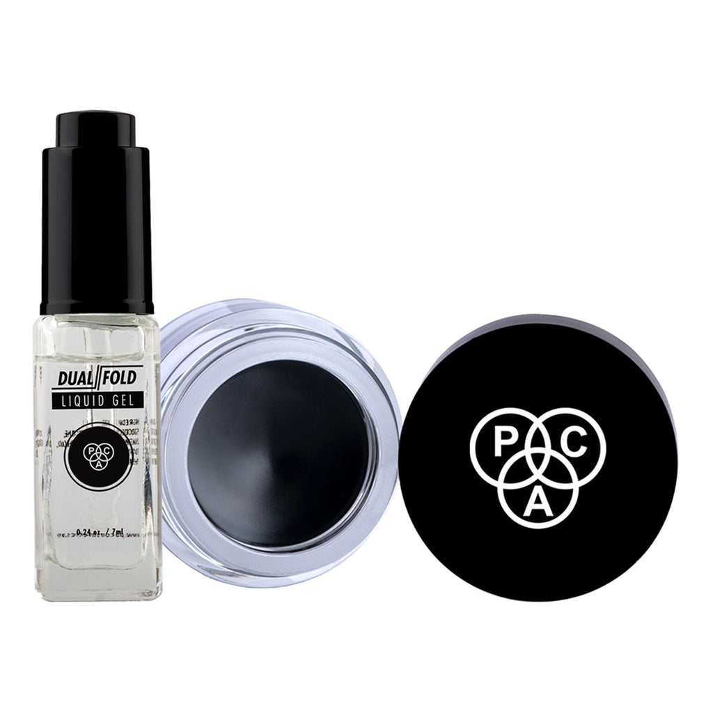 PAC Studio Dual-fold Liquid Gel + Spotlight Gel Eye Liner - Black Combo