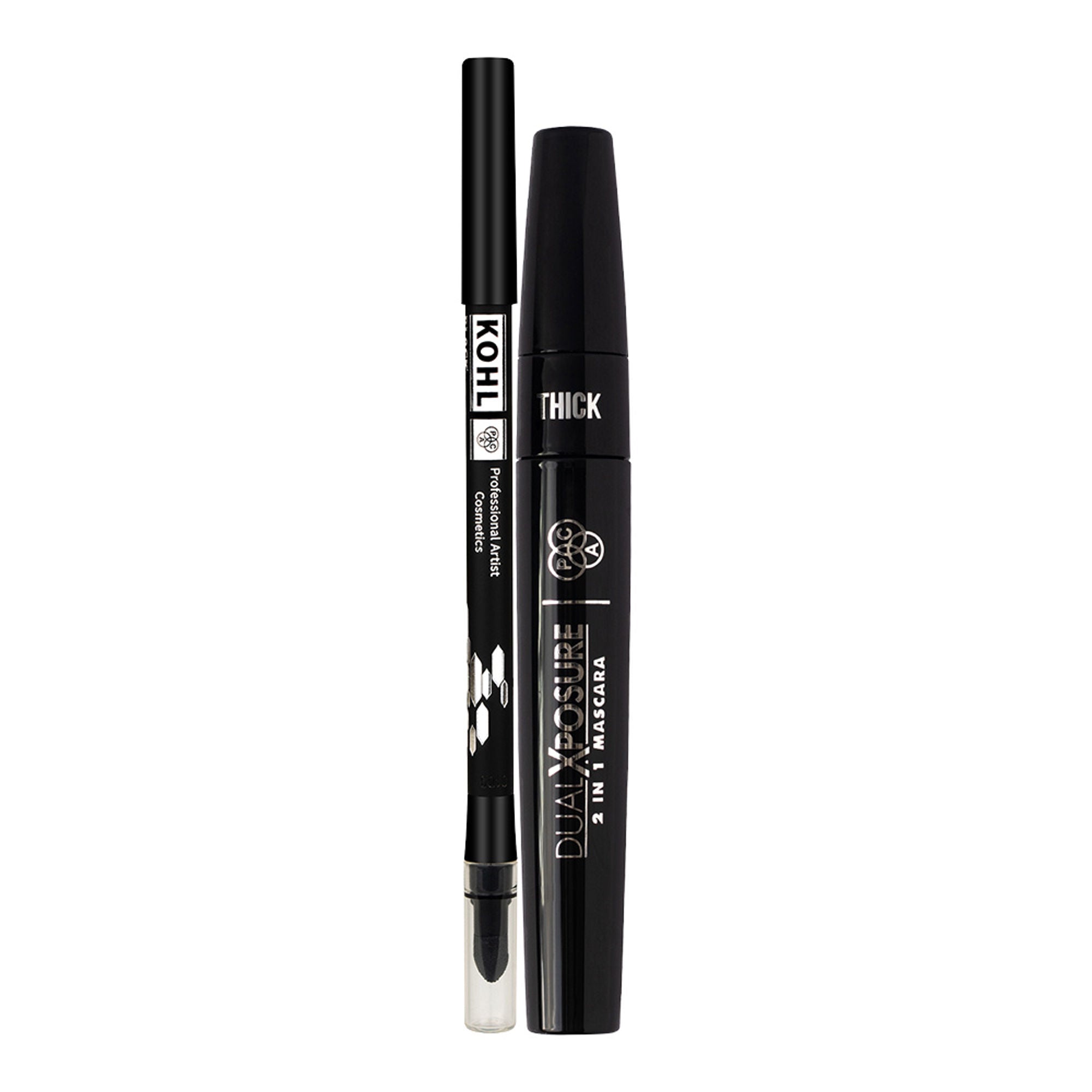 PAC Studio Longlasting Kohl Pencil Black + Dual Xposure Mascara - 01 Black Combo