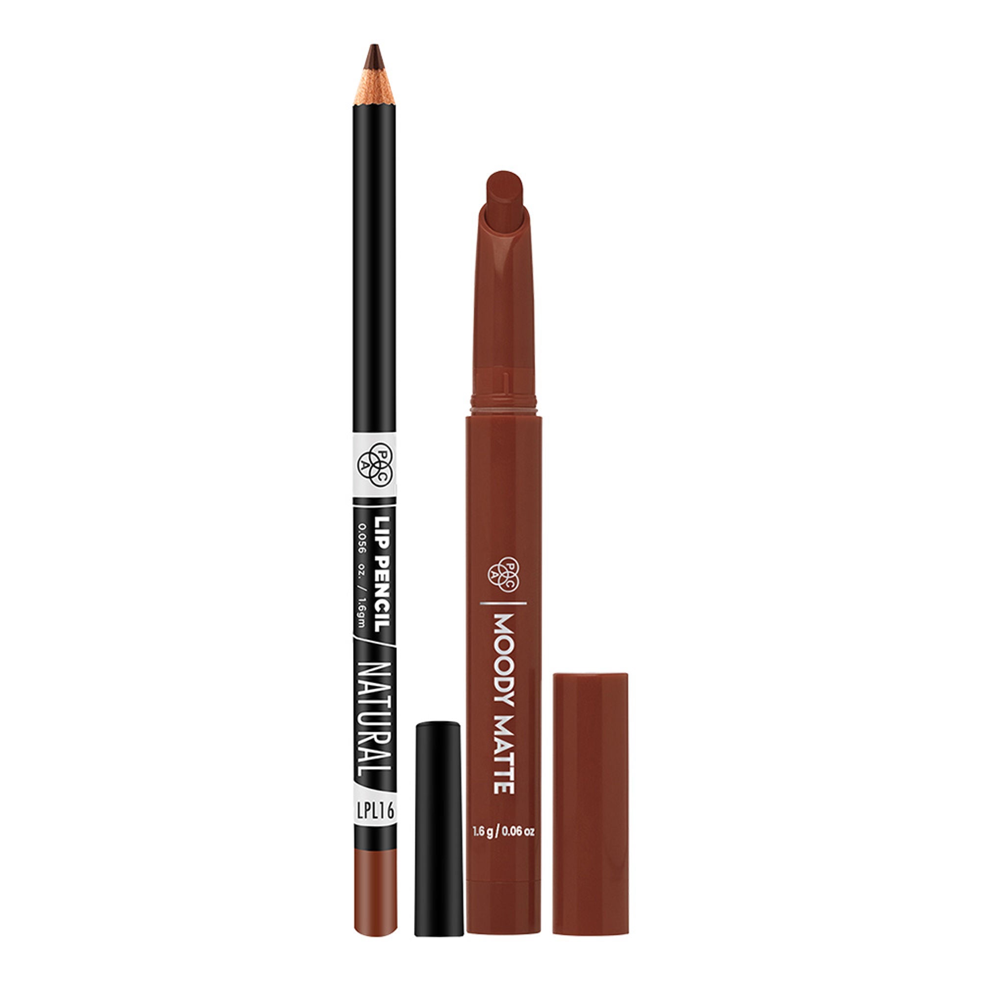 PAC Studio Moody Matte Lipstick - Bff! + Lip Pencil - 16 Natural Combo
