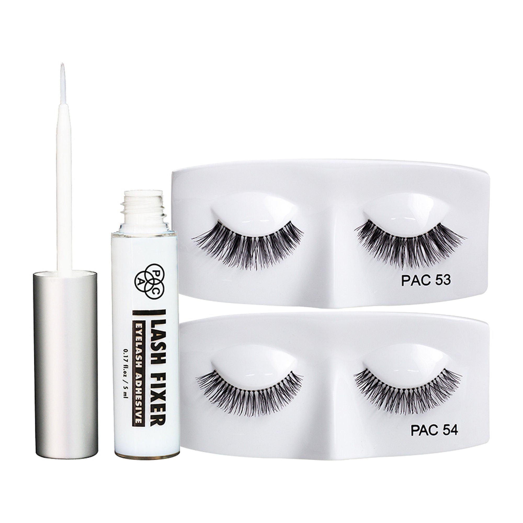 PAC Studio Tapered Lash - 53 + 54 + Lash Fixer Eyelash Glue - Transparent Combo