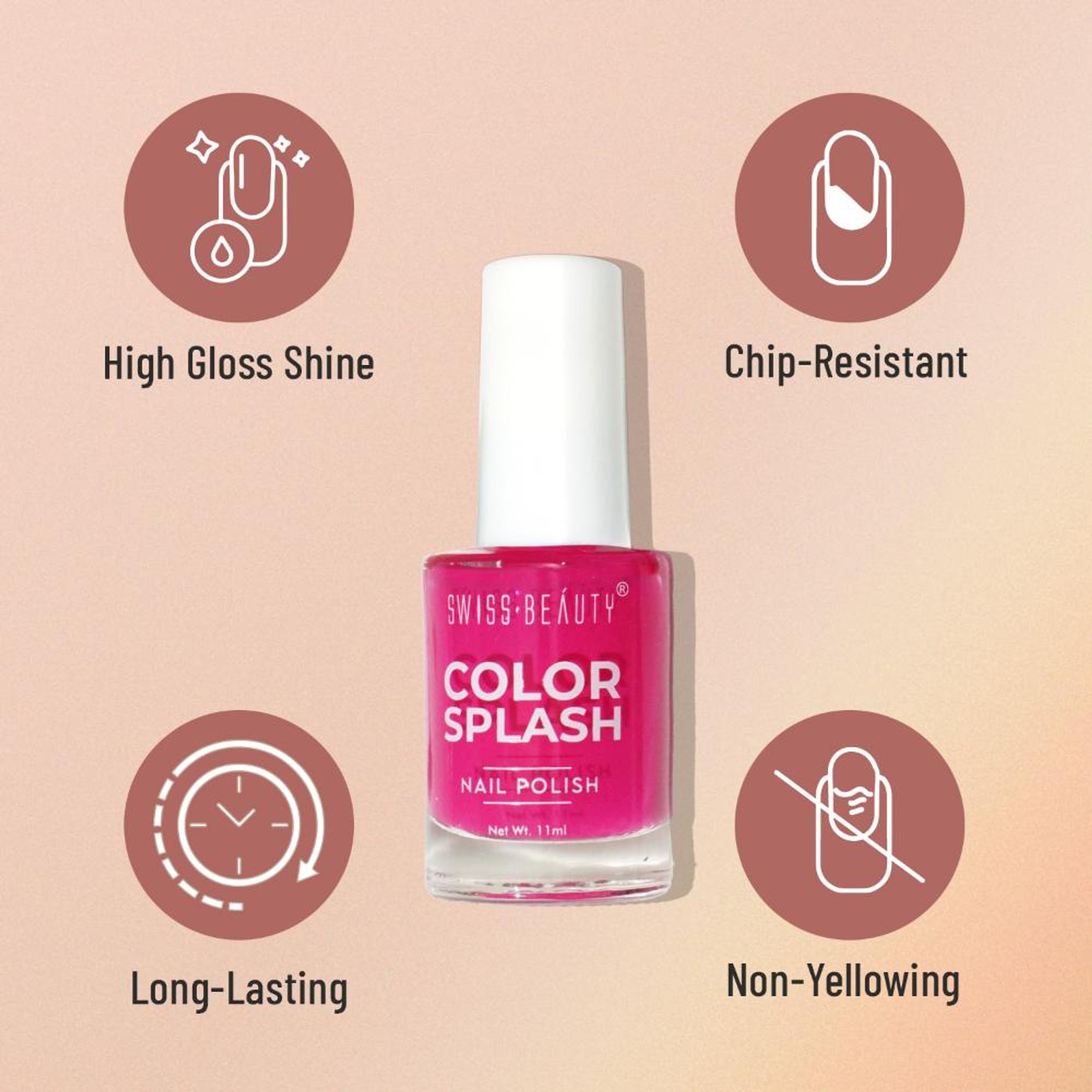 Swiss Beauty Color Splash Nail Polish - 402 Latte Glow - Distacart