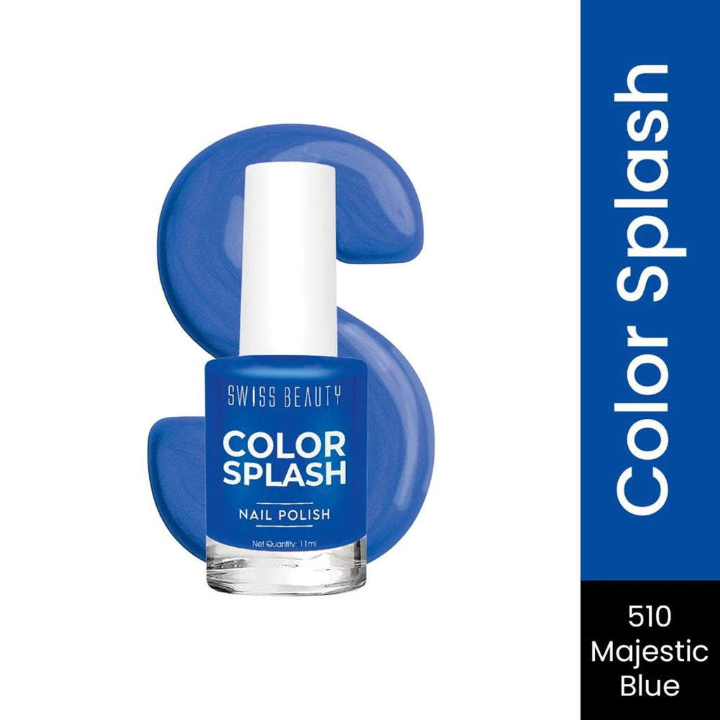 Swiss Beauty Color Splash Nail Polish - 510 Majestic Blue