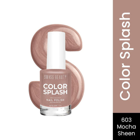Swiss Beauty Color Splash Nail Polish - 603 Mocha Sheen
