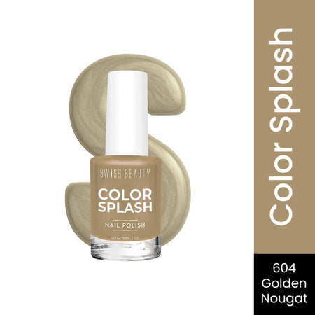 Swiss Beauty Color Splash Nail Polish - 604 Golden Nougat