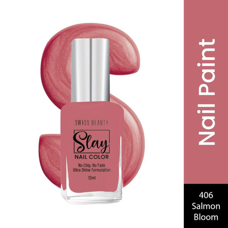 Swiss Beauty Slay Nail Color With Ultra Shine Formulation - 406 Salmon Bloom
