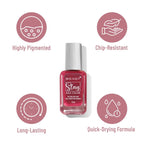 Swiss Beauty Slay Nail Color With Ultra Shine Formulation - 511 Bluetopia - Distacart