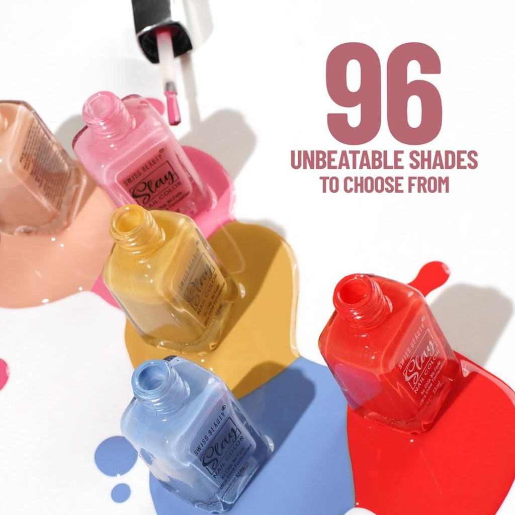 Swiss Beauty Slay Nail Color With Ultra Shine Formulation - 511 Bluetopia - Distacart