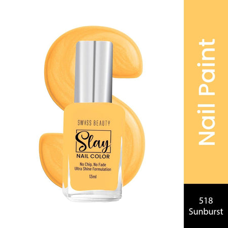 Swiss Beauty Slay Nail Color With Ultra Shine Formulation - 518 Sunburst