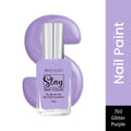 Swiss Beauty Slay Nail Color With Ultra Shine Formulation - 703 Glitter Purple