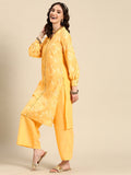 Sangria Women Ethnic Motifs Printed Kurta with Palazzos