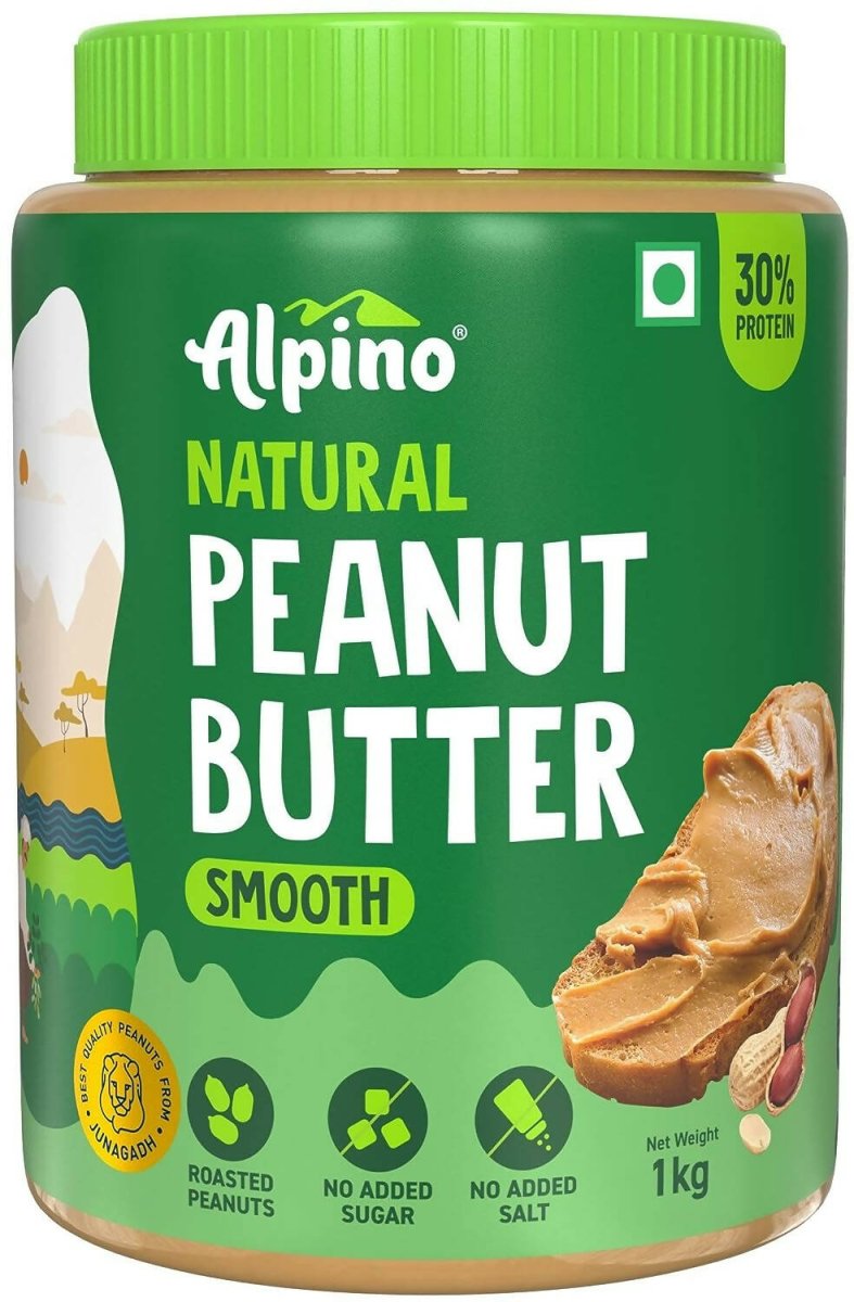 Alpino Natural Peanut Butter Smooth Unsweetened