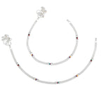 AanyaCentric Silver Plated Traditional Anklets Payal - Classic and Stylish for Women and Girls - Distacart
