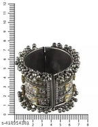 Tehzeeb Creations Women's Oxidised Afghani Style Bangle (Kadha) With Ghungroo - Distacart