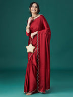 kasee Beads and Stones Satin Sarees - Distacart