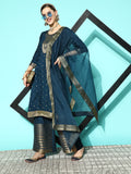 Sangria Women Floral Yoke Design Regular Kurta with Palazzos & With Dupatta