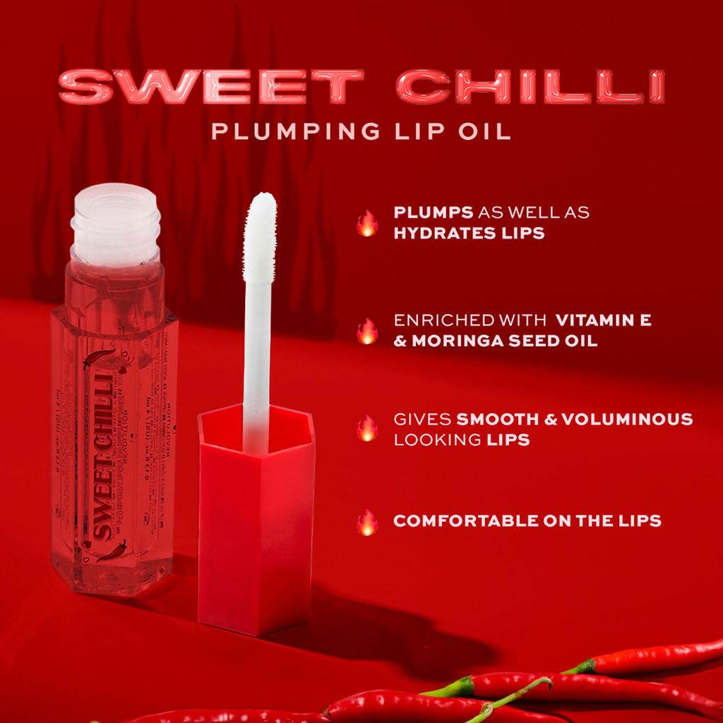 Makeup Revolution Heart Revolution Sweet Chilli Plumping Lip Oil - Clear - Distacart