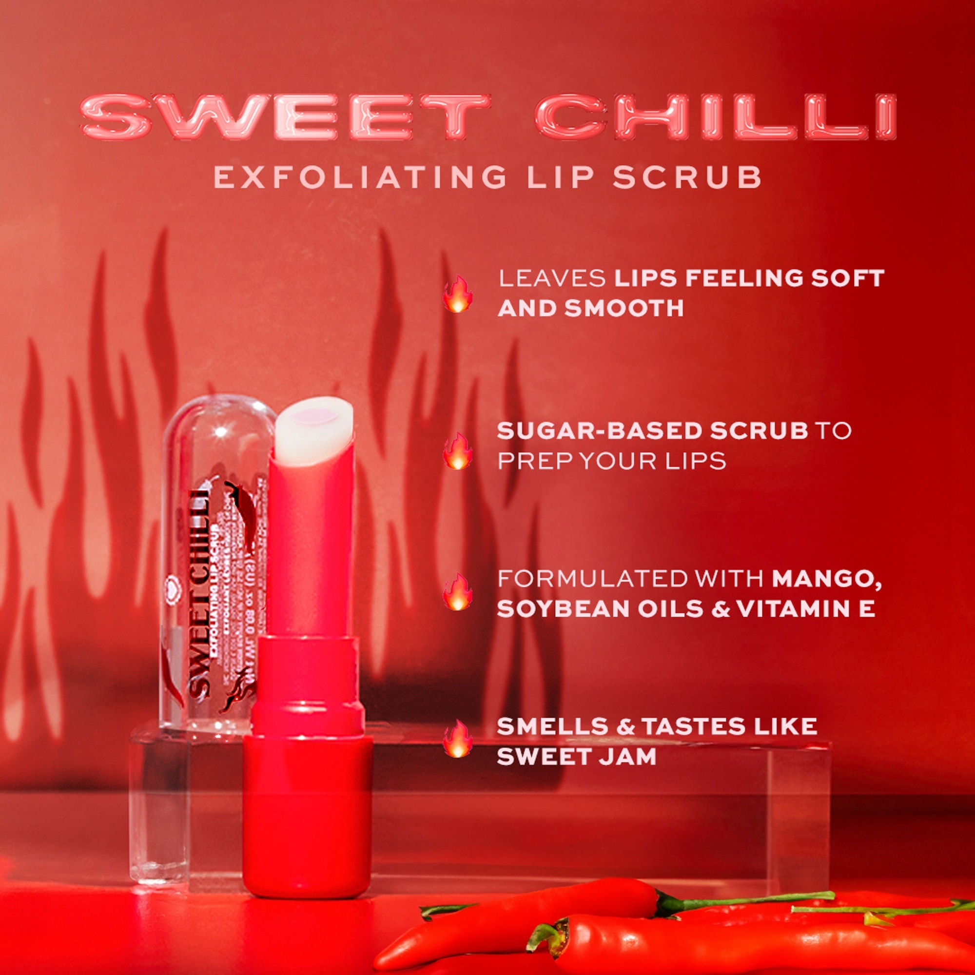 Makeup Revolution Heart Revolution Sweet Chilli Exfoliating Lip Scrub