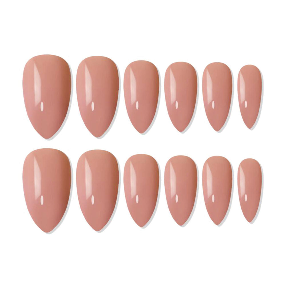 shills professional reusable press on nails almond spn617
