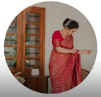 DEIANA'S Beautiful Designer Golden zari Soft Lichi Silk Saree - Red