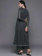 Ahalyaa Womens Kurta Set - Grey