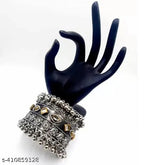 Tehzeeb Creations Women's Oxidised Afghani Style Bangle (Kadha) With Ghungroo - Distacart