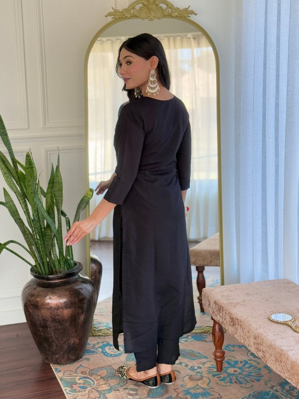 The52 Women Embroidery Work with Viscose Fabric Straight Kurta, Pant and Dupatta Set - Distacart