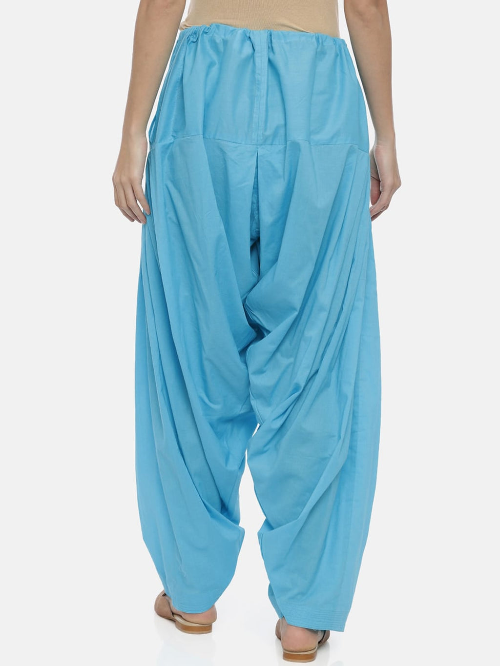 Souchii Blue Solid Regular-Fit High-Rise Patiala - Distacart