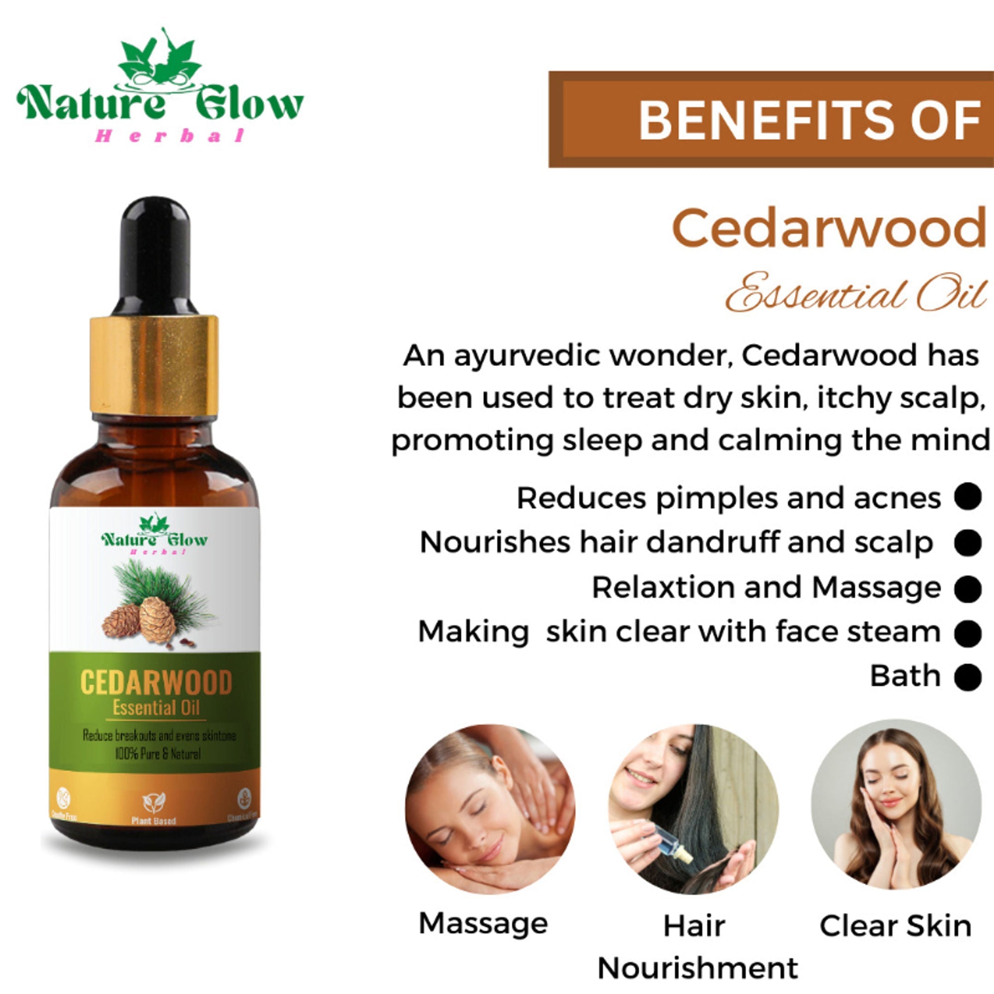 Nature Glow Herbal Cedarwood Essential Oil
